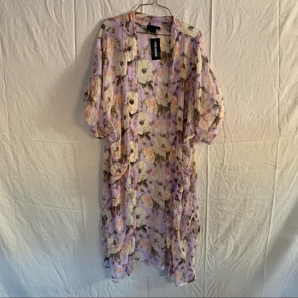 NWT Steve Madden Floral Lavendar Kimono